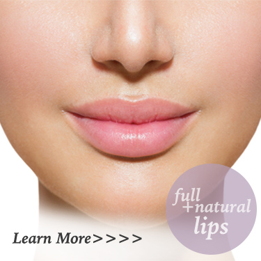 A close up of a woman's lips with the text full natural lips, showcasing Microblading.