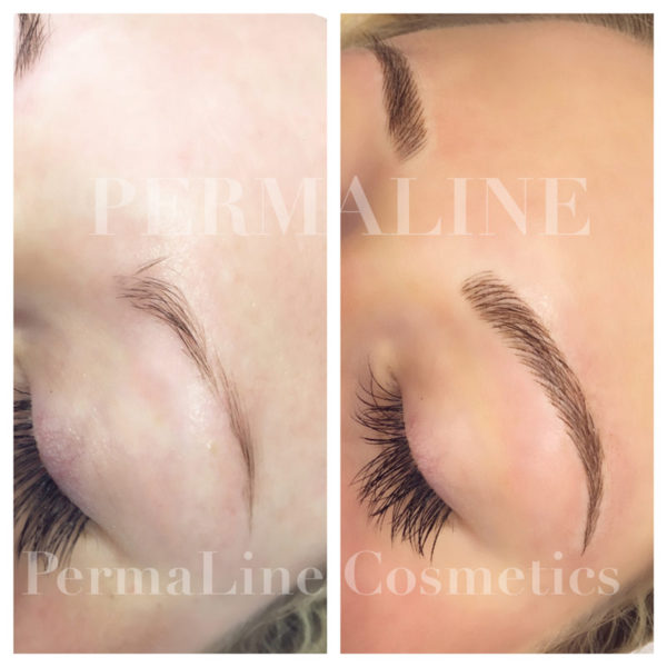 Permanent line cosmetics eyebrows.