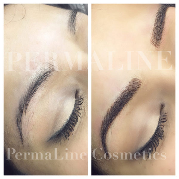 Permanent eyebrows by permanent line cosmetics.