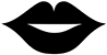 A black and white silhouette of a lips.