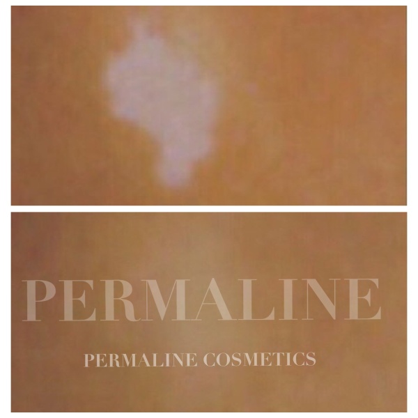 Permaline cosmetics - before and after.