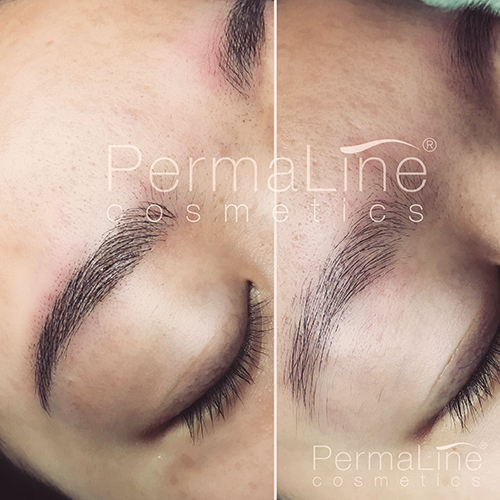 See the incredible transformation of a woman's eyebrows after receiving permanent makeup services in NYC.